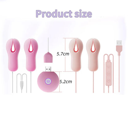 10 Modes Electric Nipple Clamp: Breast Massage Vibrator Enhancer for Women and Couples